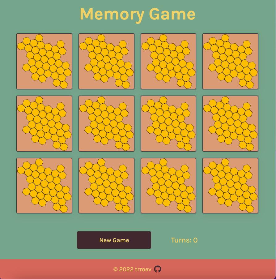 Screenshot for memory game app